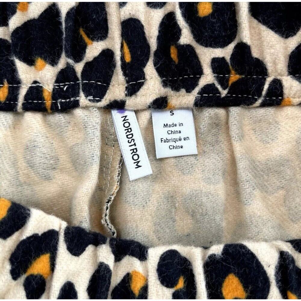 Nordstrom Flannel Patchwork Shore Leopard Print P… - image 2